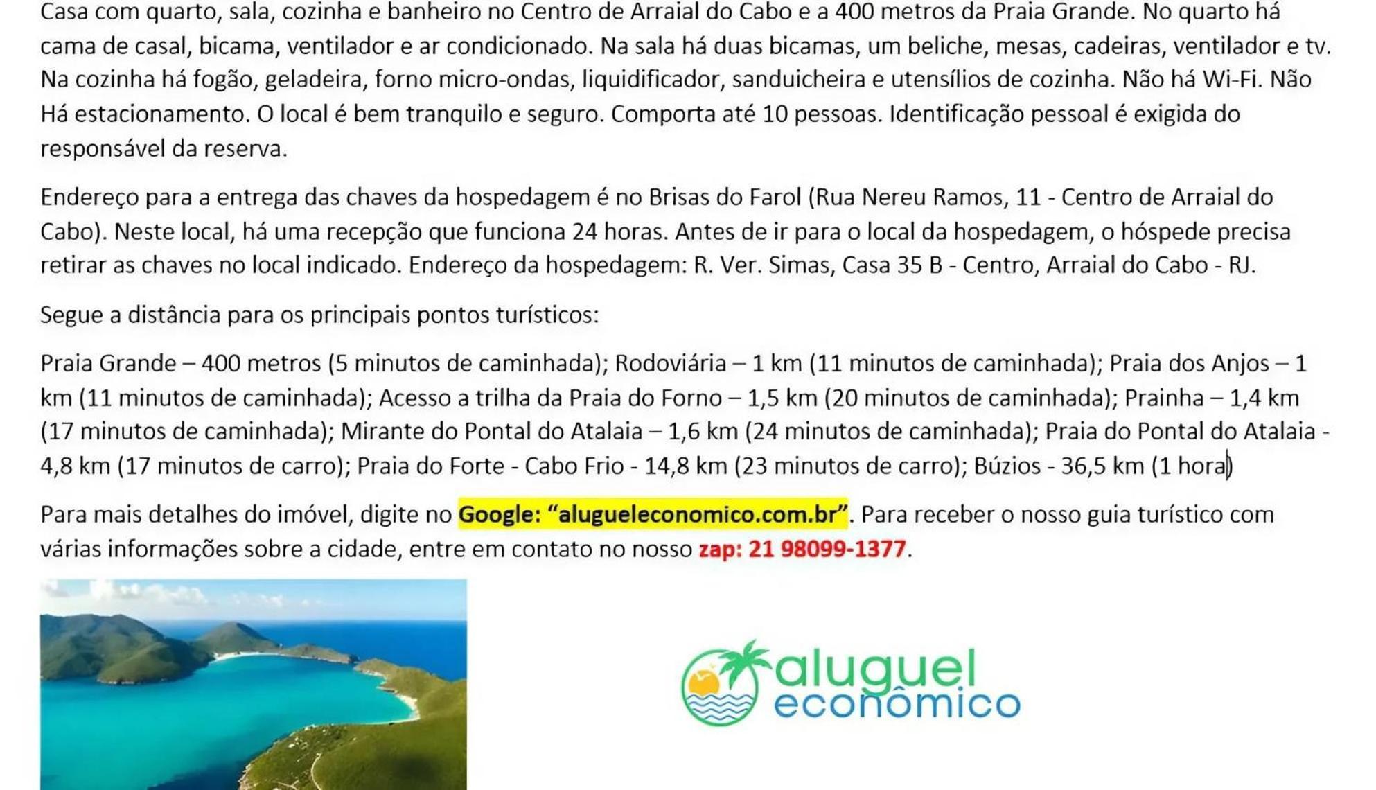 Casa - Centro - Arraial Do Cabo - Aluguel Economico Villa Eksteriør billede